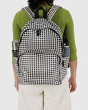 Baggu Large Nylon Backpack ~ Black & White Gingham