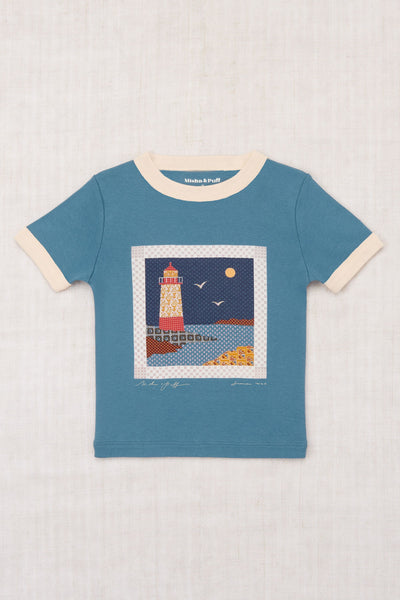 Misha & Puff Lighthouse Collage Ringer Tee ~ Blueslate