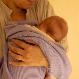 Hvid Blanket Gust ~ Lilac