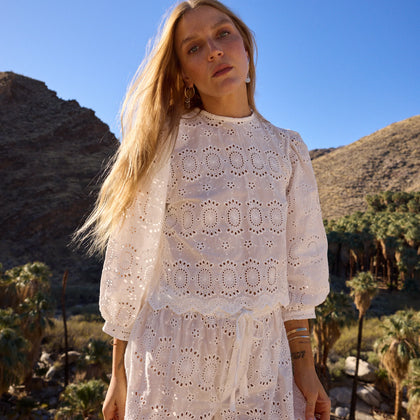 Natalie Martin Lisa Top ~ Medallion Emb Salt