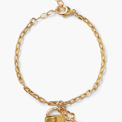 Chan Luu Lock and Key Bracelet Yellow Gold