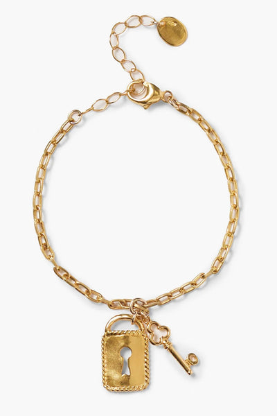 Chan Luu Lock and Key Bracelet Yellow Gold