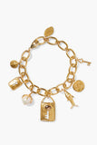 Chan Luu Lock and Key Charm Bracelet Gold