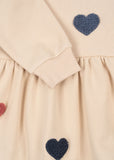 Konges Voila Lou Terry Sweat Dress ~ Multi Heart