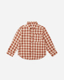 Rylee + Cru LS Collared Shirt ~ Red Plaid