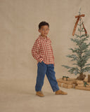 Rylee + Cru LS Collared Shirt ~ Red Plaid