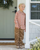 Rylee + Cru LS Collared Shirt ~ Red Plaid