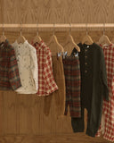 Rylee + Cru LS Collared Shirt ~ Red Plaid