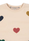 Konges Voila Lou Terry Sweat Shirt ~ Multi Heart