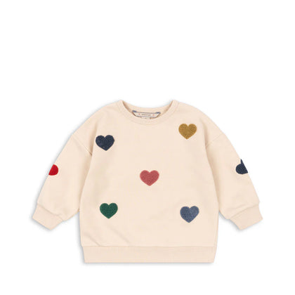 Konges Voila Lou Terry Sweat Shirt ~ Multi Heart