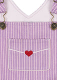 Konges Rosie H-W Lettre Overalls GOTS ~ Stripe Lupino
