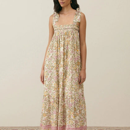Louise Misha Women's Marcelette Dress ~ Cream Mimosa Spring