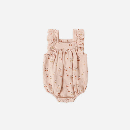 Quincy Mae Maya Romper ~ Cherries