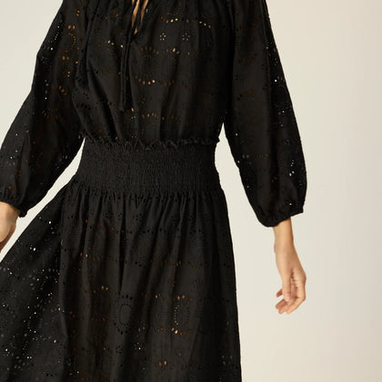 Natalie Martin Bella Skirt ~ Medallion Emb Black