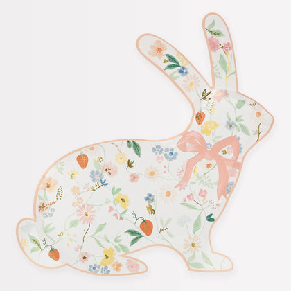 Meri Meri Easter Floral Bunny Plates