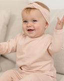 Quincy Mae Knotted Headband ~ Melon Micro Stripe