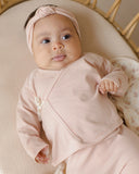 Quincy Mae Knotted Headband ~ Melon Micro Stripe
