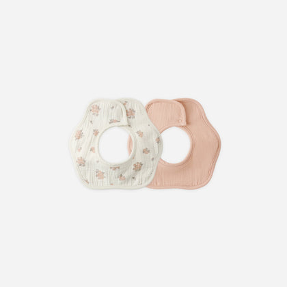Quincy Mae Flower Bib ~ Dahlia, Mauve