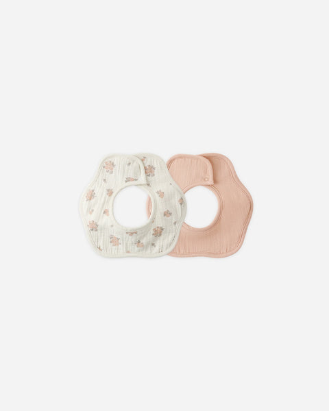 Quincy Mae Flower Bib ~ Dahlia, Mauve