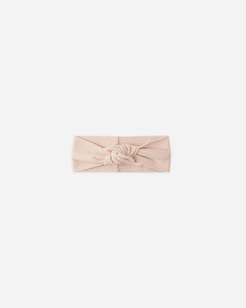 Quincy Mae Knotted Headband ~ Melon Micro Stripe