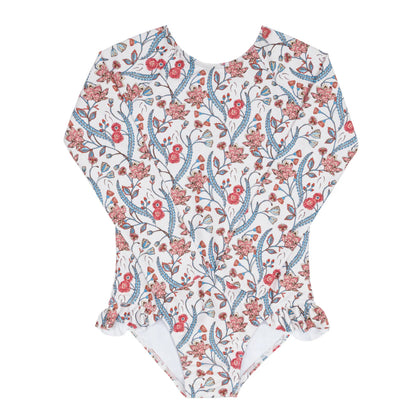 Minnow Girls Mercado Bloom Rashguard One Piece