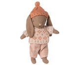 Maileg Micro Winter Bunny ~ Brown Rose