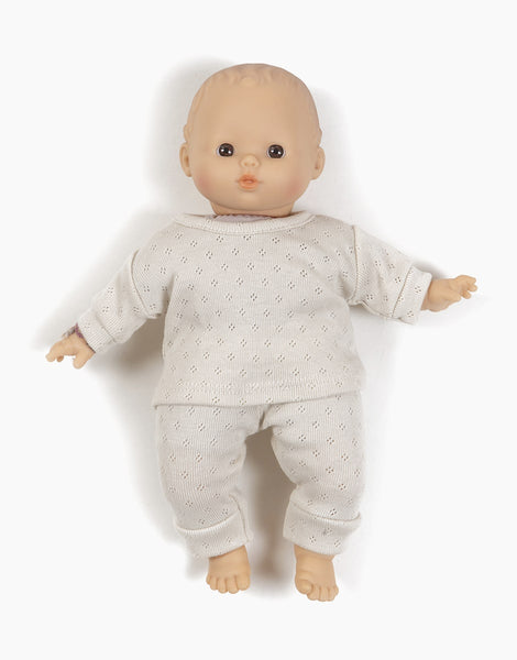 Minikane Baby Pajama in Pointelle ~ Linen