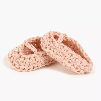 Minikane Crochet Ballerina Slippers ~ Pink