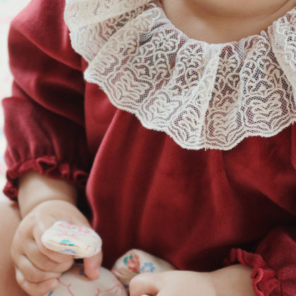 Konges Venola Romper ~ Red Dahlia