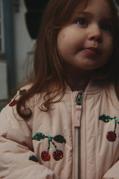 Konges Juno Sequin Bomber ~ Cameo Rose
