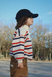 Konges Loupy Half Zip ~ Tangerine Stripe