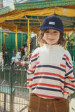Konges Loupy Half Zip ~ Tangerine Stripe