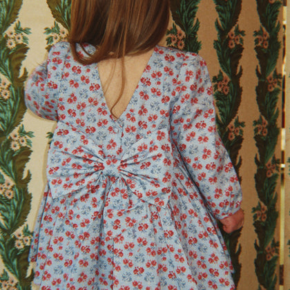 Konges Avi LS Bow Dress ~ Lumina Blue