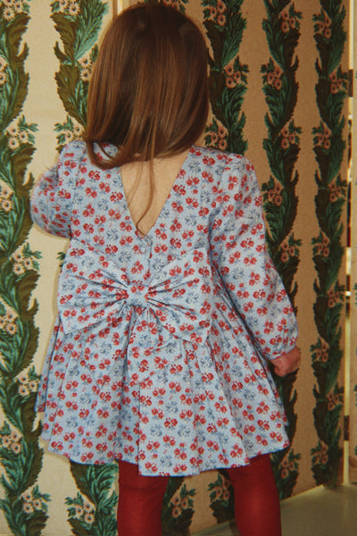 Konges Avi LS Bow Dress ~ Lumina Blue