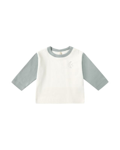 Quincy Mae Long Sleeve Raglan Tee ~ Moon