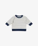 Oso & Me Remy Baby Sweatshirt ~ Navy French Stripe