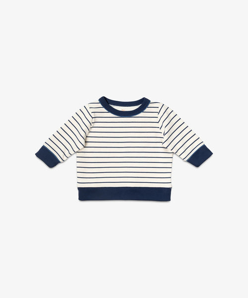 Oso & Me Remy Baby Sweatshirt ~ Navy French Stripe