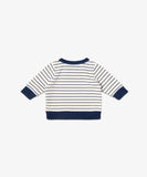 Oso & Me Remy Baby Sweatshirt ~ Navy French Stripe