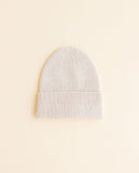 Hvid Beanie Fonzie Newborn ~ Cream