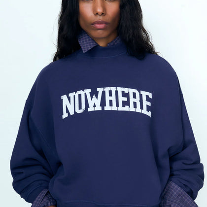 New Society Nowhere Woman Sweatshirt ~ Infinite Navy