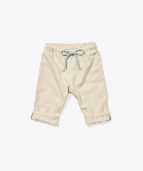 Oso & Me Baby Bowie Pant ~ Oatmeal Flannel
