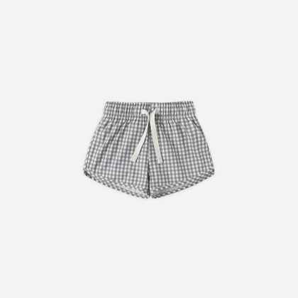 Quincy Mae Boys Swim Short ~ Ocean Gingham