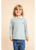 Floss Conrad Polo ~ Green/Blue Stripe