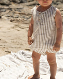 Go Gently Nation Woven Tank Onesie ~ Fennel Stripe