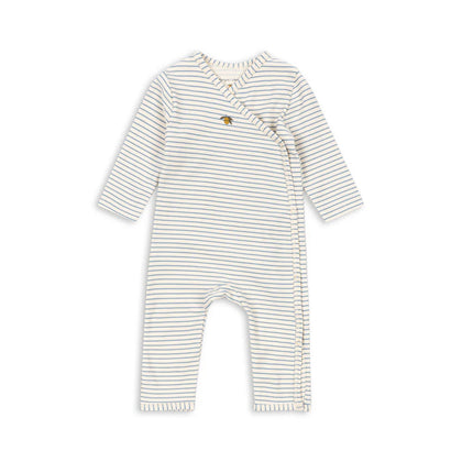 Konges Pointelle Minnie Onesie Set ~ Stripe Bluie