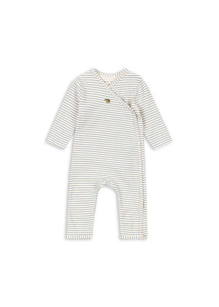 Konges Pointelle Minnie Onesie Set ~ Stripe Bluie