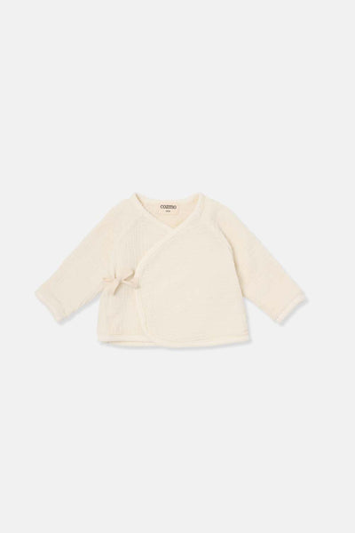 Cozmo Newborn Wrap Top ~ Ivory