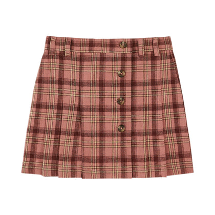 Emile at Ida Plaid Pleated Skirt