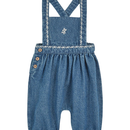 Emile at Ida Baby Overalls ~ Emb Denim