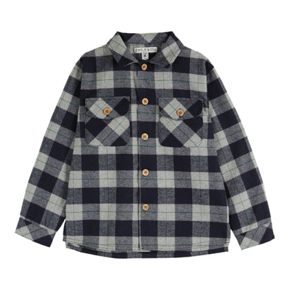 Emile at Ida Shirt - Marine PLaid